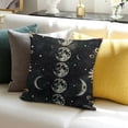thumbnail image 3 of SHANXI Flower Throw Pillow Covers Moon Phases Pretty Pink Black Decorative Sofa Square Cushion 20x20in, 3 of 5