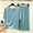 Light Blue, variant on Xdegoge Women'S Lounge Sets 2 Piece Outfits Short Sleeve Tops and Wide Leg Pants Sleepwear with Lettuce Trim Casual Soft Pajamas Nightwear Pjs Set