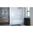 thumbnail image 4 of DreamLine Aqua Uno 56-60 in. W x 58 in. H Frameless Hinged Tub Door with Extender Panel in Chrome, 4 of 8