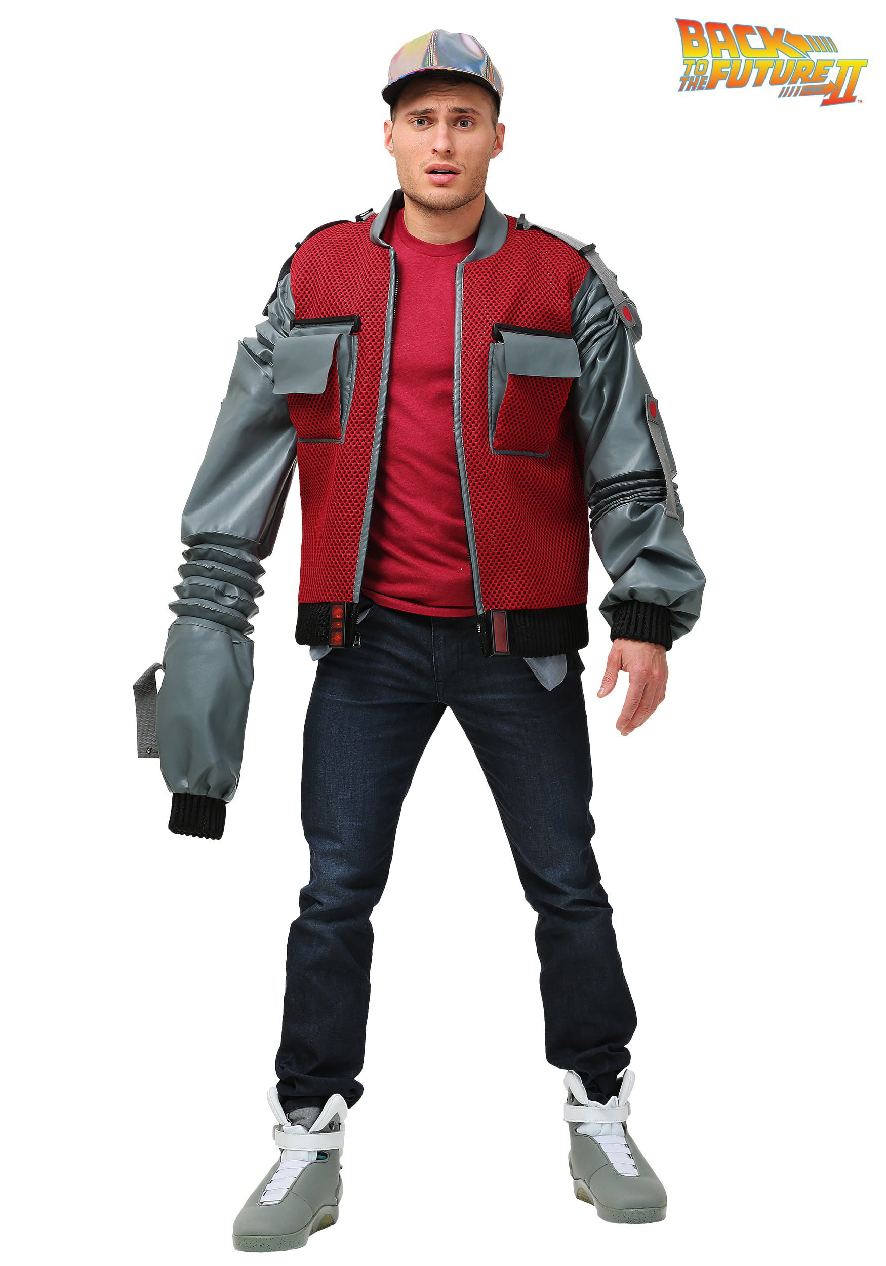 Back To Future Marty Mcfly Jacket Cosplay Costumes Adult Coat Halloween Outwear 