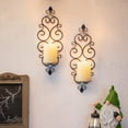 thumbnail image 5 of Sziqiqi Wall Candle Holder Decorative Black Candle Sconces Set of 2  Elegant European Style Metal Hooks for Entryway Bedroom Decor, 5 of 7
