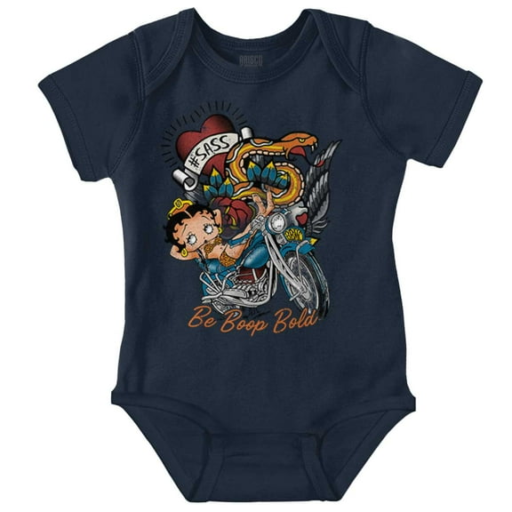 Betty Boop Biker Be Bold Snake Bodysuit Jumper Girls Infant Baby Brisco Brands 12M