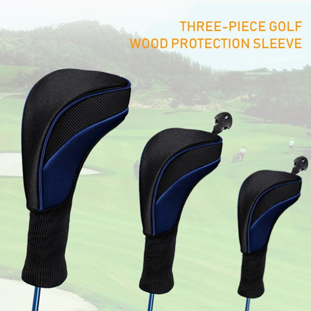 Golf Head Covers 3pcs Set, Driver Fairway Wood Headcovers, Headcovers For Golf Club