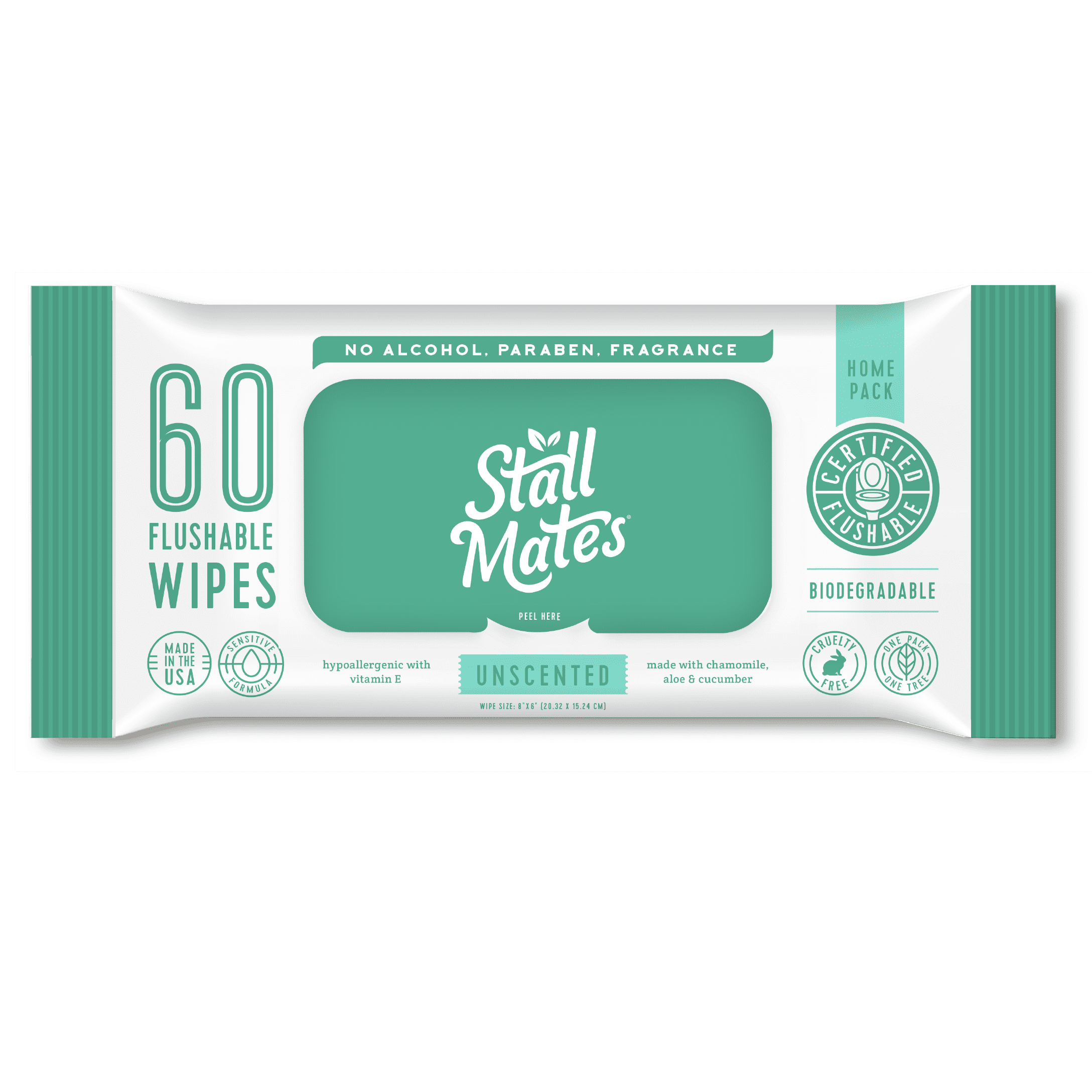 flushable wipes unscented