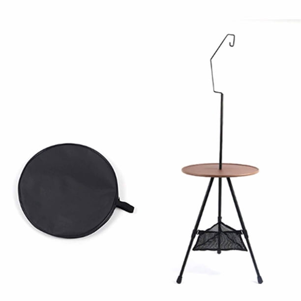 Yuarrent plegable pequeña con bolsa, altura ajustable, plegable, resistente y duradera, con bolsa, para en camping y... carpas color de grano de madera