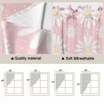 thumbnail image 5 of Pink Daisy Swag Valances for Windows 2 Pack, Kitchen Window Curtains 36 Inch Length, Spring Floral Elegant Pastoral Botanical Privacy Swag Curtains for Living Room/Bathroom with Rod Pocket 36"x36", 5 of 8