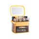 thumbnail image 2 of Organizador de maquillaje con caja de almacenamiento de cosméticos con espejo iluminado LED para tocador Amarillo Zulema organizador cosmético, 2 of 8