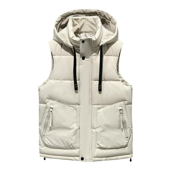 ZACPNCV Men's Lightweight Packable Puffer Vest Sleeveless Puffy Outerwear Water-Resistant Bubble Jackets Work Casual Golf