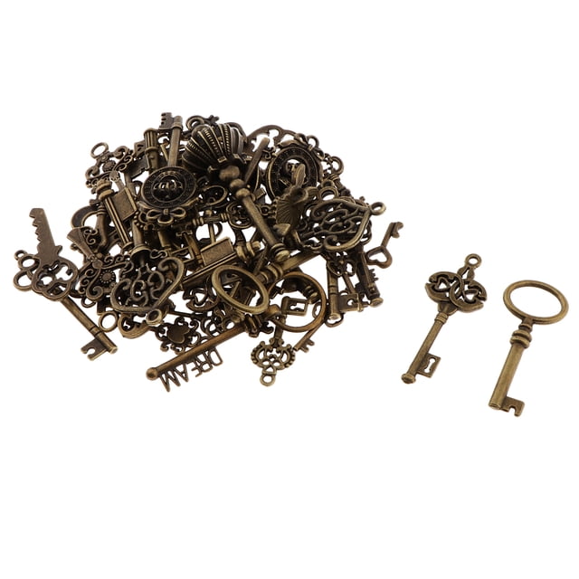 46 Piezas De Bronce Clave Colgantes Joyas Hallazgos 23 Estilos Sunnimix llaves de esqueleto a granel