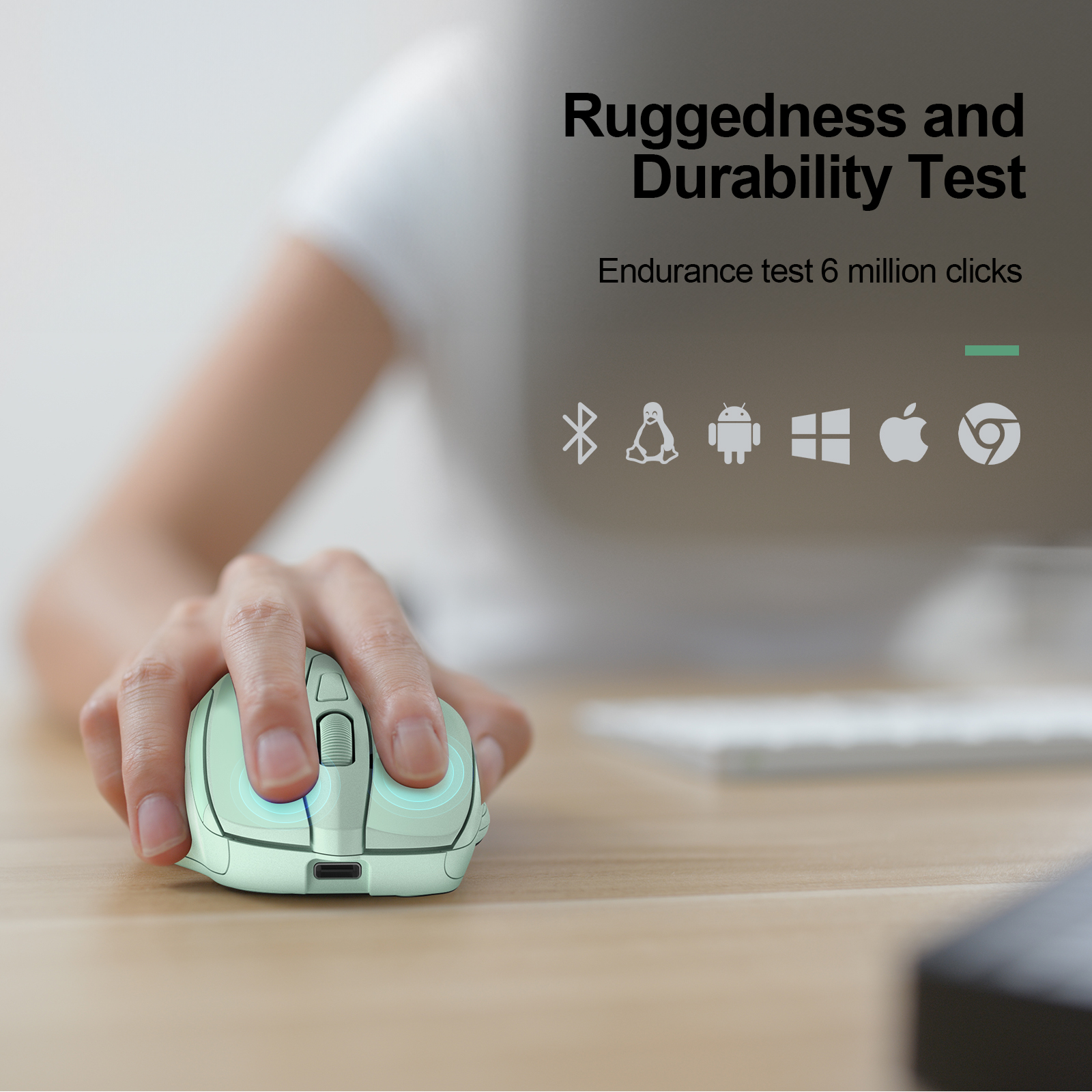 Tecknet Rechargeable Wireless Mouse, 4800 DPI, Dual-Mode photo 7