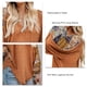 thumbnail image 5 of Blusa de manga larga para mujer, blusa para mujer con estampado de empalmes, blusa de manga larga para mujer, blusa de manga larga con cuello en V, funcionalidad inteligente, 5 of 6