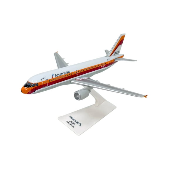 Flight Miniatures American/PSA A319-100 1:200 Scale - Plastic Snap-Fit Model Airplane - Collectible Replica of American/PSA Airlines Aircraft - Part# AAB-31900H-009