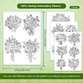 thumbnail image 4 of 4Sheets 52Pcs Skulls and Plants Water Soluble Embroidery 11.7x8.3inch Flowers Stick and Stitch Embroidery Paper Stabilizer Water Soluble Hand Sewing for Shirts Coats Bags, 4 of 9