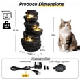 thumbnail image 2 of mdj pottery Outdoor Water Fountain, 25.6" Tall Resin Waterfall Fountain with LED Lights, 4-Tiered Rock Cascading Fountain for Patio Garden Decor - Black, 2 of 8