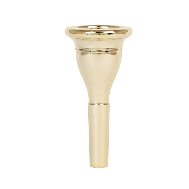 Greeniant Boquilla de tuba de 13,3mm, boquilla de trompeta profesional resistente al desgaste de superficie lisa chapada en oro de latón duradero sólido Accesorios para instrumentos musicales Greeniant OD030724-00