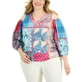 thumbnail image 2 of MSRP $65 Jm Collection Women Plus Size Detailed Cold-Shoulder Blouse Size 3X, 2 of 2