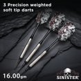 thumbnail image 2 of Viper Sinster 95% Tungsten Soft Tip Dart Set, Smoo, 2 of 5
