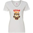 thumbnail image 3 of Inktastic Pug Dog Gifts Women's V-Neck T-Shirt, 3 of 5