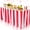 Red and White Striped, variant on 6 Pack White Table Skirt Party Decorations, White Plastic Table Skirts, Disposable Table Decorations for Banquet Birthday Wedding Gender Reveal Graduation Party Supplies Decorations, 2.4 x 14 Ft