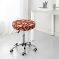 thumbnail image 7 of Fotbe 70s Retro Style Velvet Round Bar Stool Covers,Washable Bar Chair Seat Cover Bar Chair Cushion Covers ,Super Breathable Stretch Bar Stool Cushion-, 7 of 7