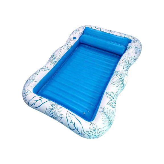 Inflatable Pool Float Lounger for Adults, Water Hammock Floating Bed Blue Small Large