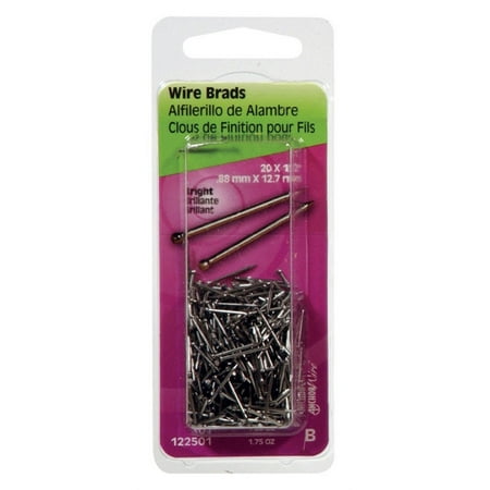 

Hillman Brad Nails 1/2 Bright Steel 20 Ga Card 1.75 Oz Pack of 6