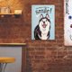 thumbnail image 5 of Placa de cartel de hojalata de Metal Vintage Wdftyju Smile Husky 20x30cm, 5 of 7