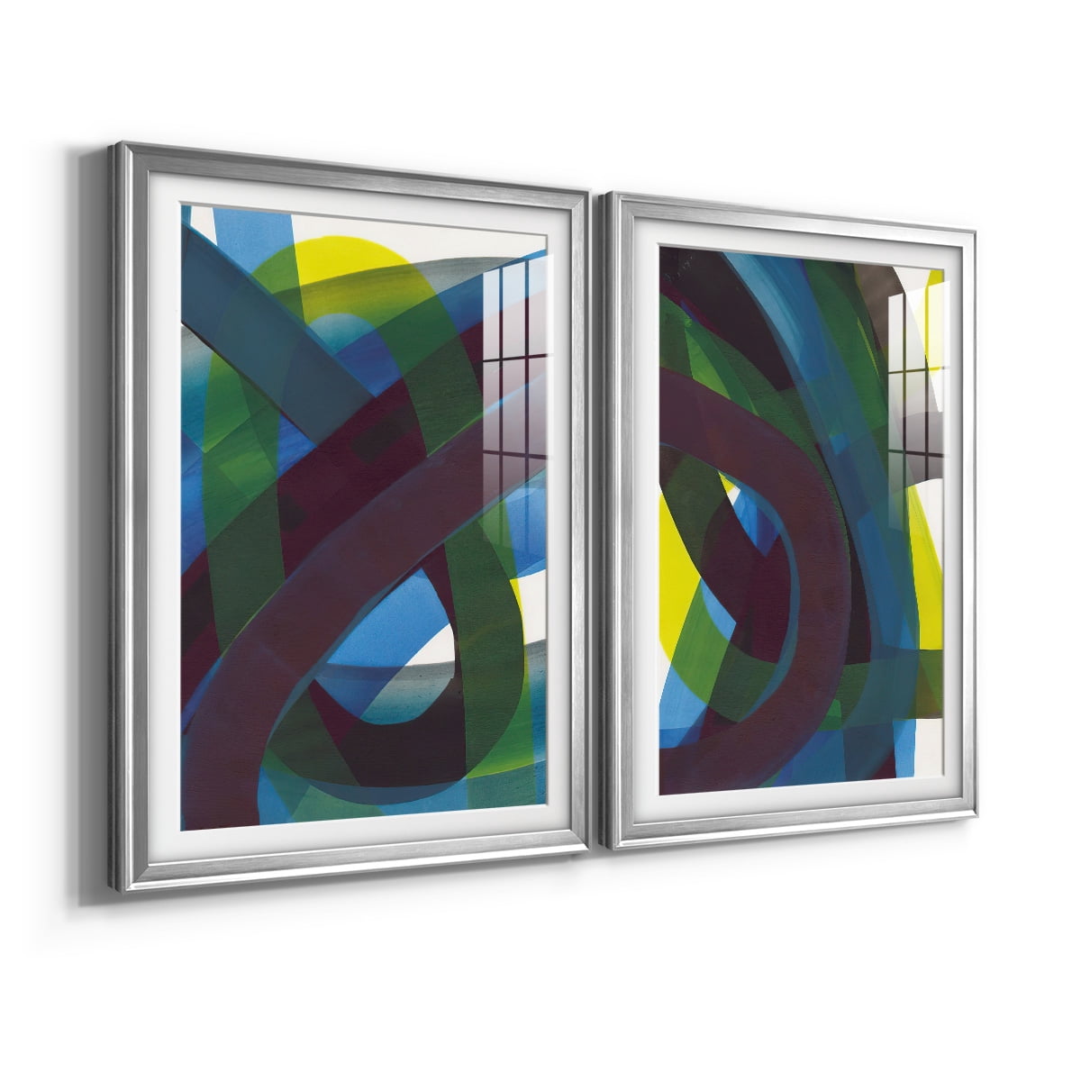 Wexford Home Cool Network I Premium Framed Print, 26.5" x 36.5" - Ready to Hang, Silver (Set of 2)
