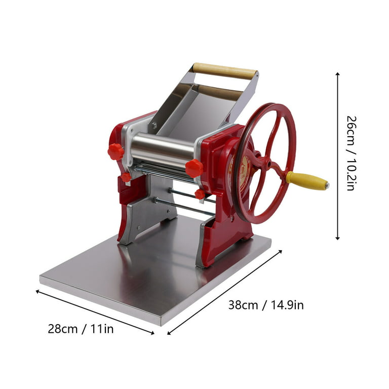 Fichiouy Manual Dough Roller Sheeter Stainless Steel Commercial Noodle  Pasta Dumpling Maker Machine 