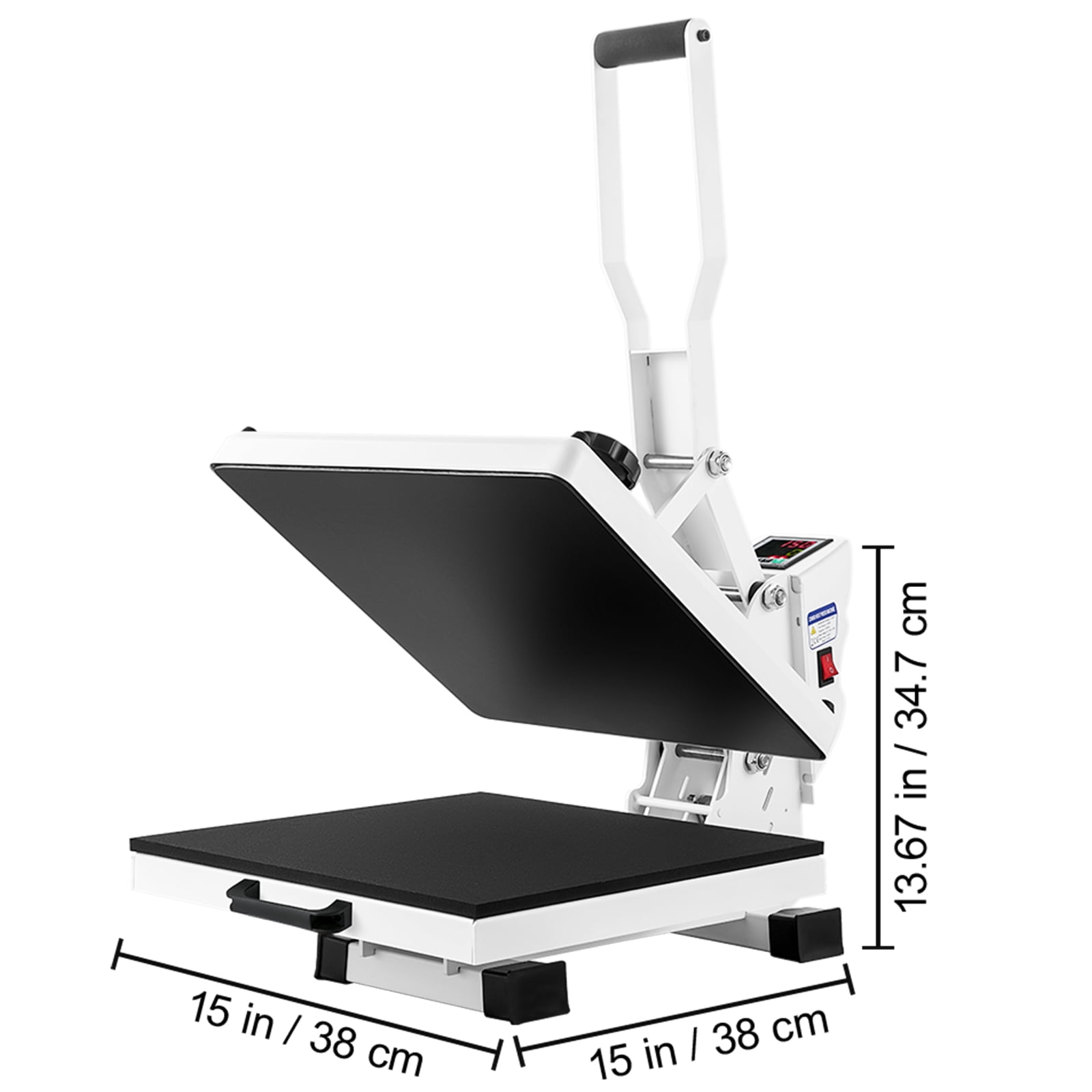 BENTISM Heat Press Machine, 15"x15" Swing Away T Shirt Pressing Machine Multifunction, High Pressure Heat Press Machine, Power Digital Industrial Sublimation Printer for Heat Transfer Viny