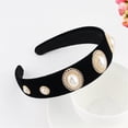 thumbnail image 1 of Western Style Rhinestone Fabric Wide Brim Headband Headwear Retro Hair Band Headband 22, 1 of 8
