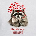 thumbnail image 3 of CafePress - Here's My Heart Cute Raccoon Blowing Kisses Quote - Pullover Hoodie, Hooded Sweatshirt, 3 of 4