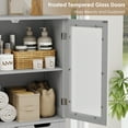 thumbnail image 3 of Homfa 67" Tall Bathroom Cabinet, Linen Cabinet with Doors and Removable Drawers, Kitchen Cupboard, Gray, 3 of 7