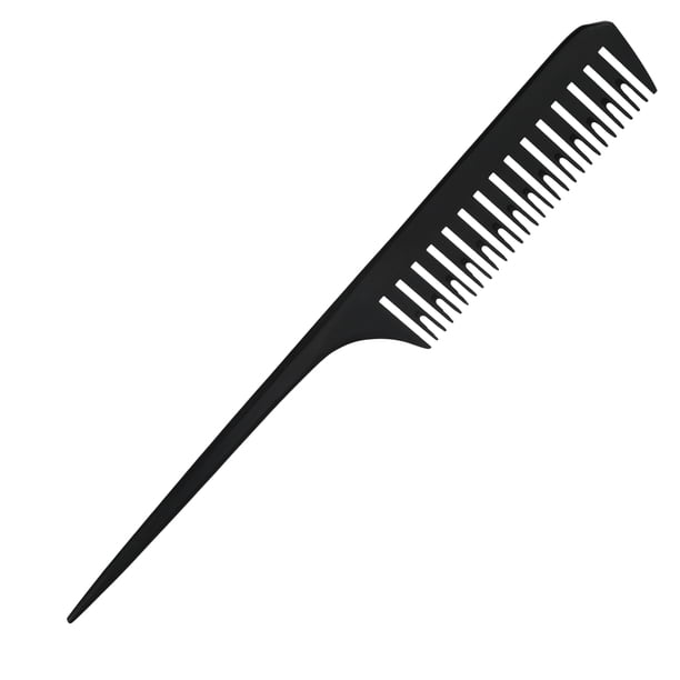 Peine de cola de rata Unique Bargains, peine de punta larga, peine de plástico para peinados para mujeres y hombres, ancho de diente de 0.08"