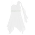 thumbnail image 4 of Alvivi Kids Girls One Shoulder Chiffon Party Dress Wedding Bridesmaid Gown 6-16, 4 of 5