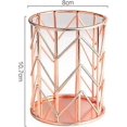 thumbnail image 2 of Pen Holder for Desk, Make Up Brush Holder Rose Gold Metal Wire Pencil Cup Holders 5.08 x 4.25 x 3.78 inches, 2 of 5