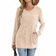 thumbnail image 4 of Neewe Womens Classic Plain Long Sleeve Tops Fall Winter Pullover T Shirts Round Neck Casual Fashion Basic Sweatershirt with Pocket, 4 of 5