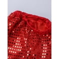 thumbnail image 5 of iEFiEL Unisex Kids Boys Girls Hip-hop Jazz Dance Costume Sequins Hooded Tops with Pant Red 10-12, 5 of 7