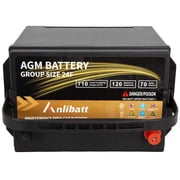 Anlibatt Car AGM Battery Group Size 24F Start Stop Battery 12V 70Ah 710CCA Maintenance Free Rechargeable
