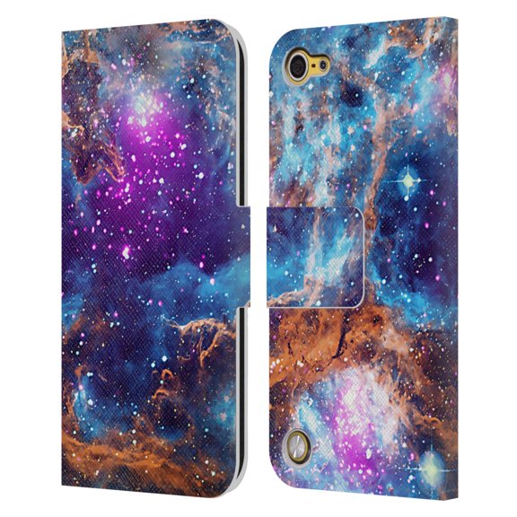 Head Case Designs Officially Licensed Cosmo18 Space Lobster Nebula Leather Book Wallet Case Cover Compatible with Apple iPod Touch 5G 5th Gen
