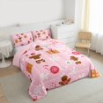 thumbnail image 4 of Manfei Christmas Gingerbread Man Queen Comforter Set, Winter Cartoon Snowflake Bedding Sets, Magic Xmas Gifts Reversible Bedding Comforter Set, Luxury Bedroom Decor, 3 Pieces, 4 of 9