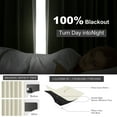 thumbnail image 4 of Top Finel Pleated Window Shades, 100% Blackout Linen, Cream, 52" x 84", 4 of 9