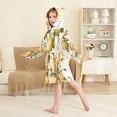thumbnail image 4 of FORMRS Niños Bathrobe Unisex Hooded Robe Soft Plush Pajamas Sleepwear, Size 10-12T, Oranges Watercolor, 4 of 7