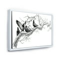 thumbnail image 3 of Pigeons Sitting On The Tree Branch 32 in x 24 in Framed Drawing Canvas Art Print, by Designart, 3 of 5
