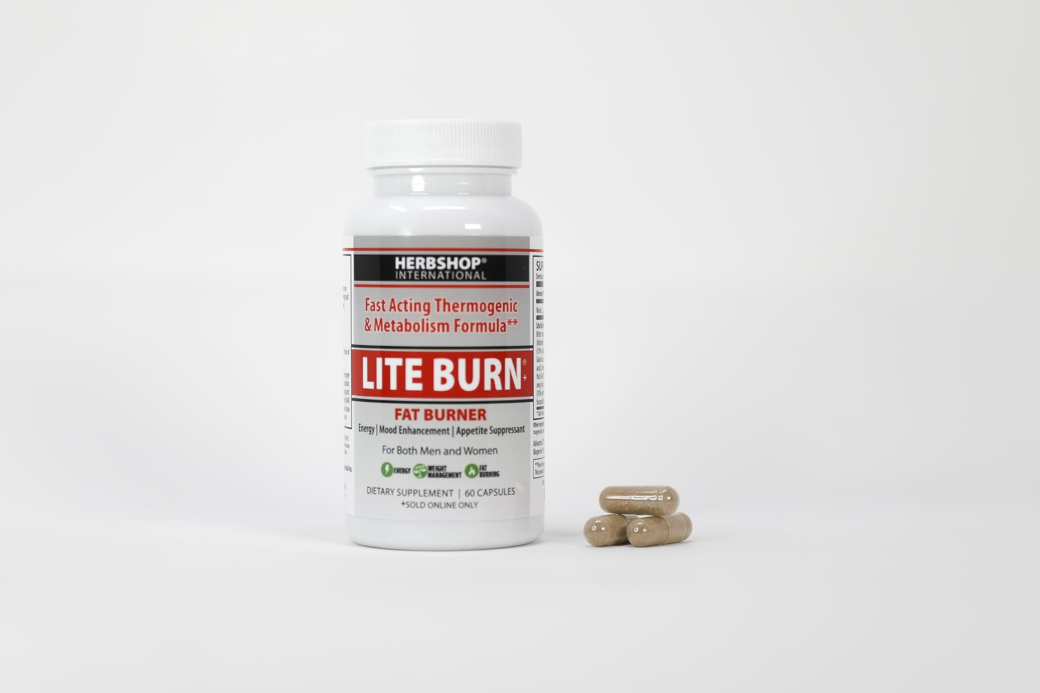 Lite Burn Appetite Suppressant Lose Weight 60 Veggie Capsules Diet Supplement Pills Fat Burner Walmart Com Walmart Com