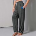thumbnail image 2 of Sngxgn Women's Pants with Pockets High Waisted Stretch Pants for Women Travel Work Casual(Dark Gray,L), 2 of 6