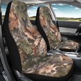 thumbnail image 3 of Binienty Brown Hunting Camo Front Car Seat Covers Stretchable Polyester Washable Automotive Seat Cover Set of 2 Anti-Scratch Breathable Vehicle Bucket Cushions Easy Install Fit for Cars SUV Truck, 3 of 8
