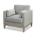 thumbnail image 2 of Oversized Accent Chair, Velvet Upholstered Modern Armchair with Large Seat, Comfy Armchair Reading Chairs Sofa Chair for Small Space Bedroom Living Room, Gray, 2 of 9