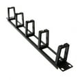 thumbnail image 4 of 3X 19 Inch 1U Rack Cabinets Network Organizer Hollow Metal Base Five Ring Detachable Wire Manager Frame, 4 of 7