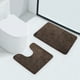 thumbnail image 3 of Juego de alfombrillas para baño de color café sólido, anti suciedad, antideslizante, absorbente, 3 of 6